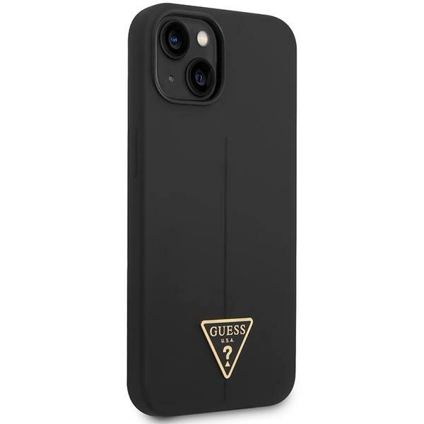 Guess GUHCP14SSLTGK iPhone 14 6.1" black/black hardcase Silicone Triangleeng