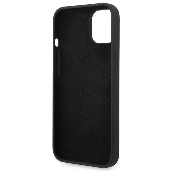 Guess GUHCP14SSLTGK iPhone 14 6.1" black/black hardcase Silicone Triangleeng