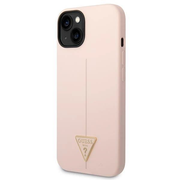 Guess GUHCP14SSLTGP iPhone 14 6.1" pink/pink hardcase Silicone Triangleeng