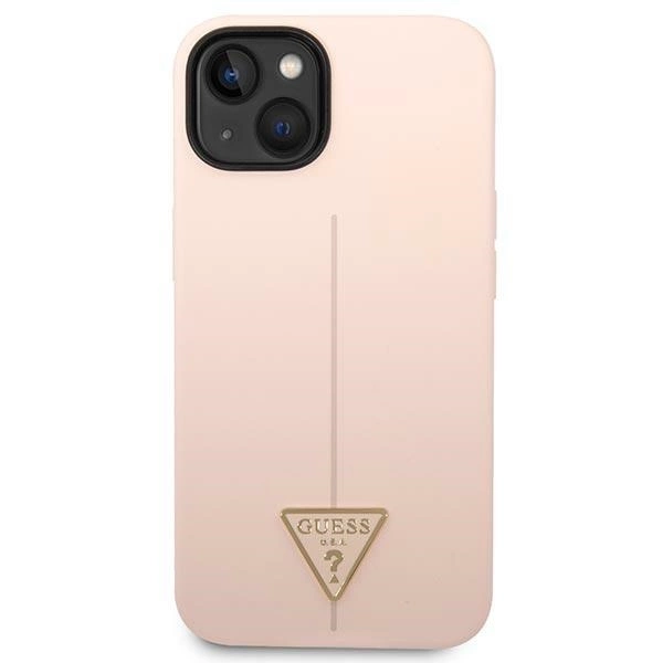 Guess GUHCP14SSLTGP iPhone 14 6.1" pink/pink hardcase Silicone Triangleeng