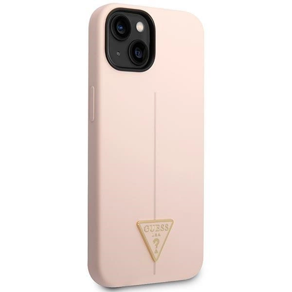 Guess GUHCP14SSLTGP iPhone 14 6.1" pink/pink hardcase Silicone Triangleeng