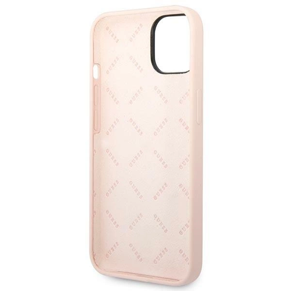 Guess GUHCP14SSLTGP iPhone 14 6.1" pink/pink hardcase Silicone Triangleeng