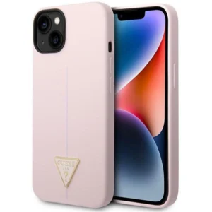 Guess Silicone Triangle Case for iPhone 14 6.1" - Purpleeng