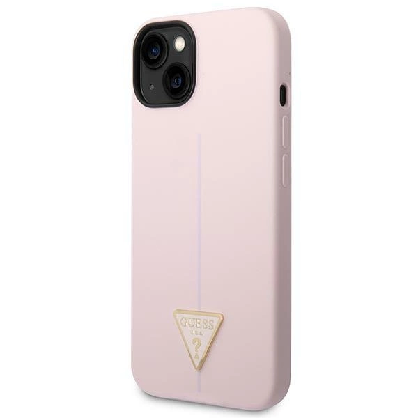 Guess Silicone Triangle Case for iPhone 14 6.1" - Purpleeng