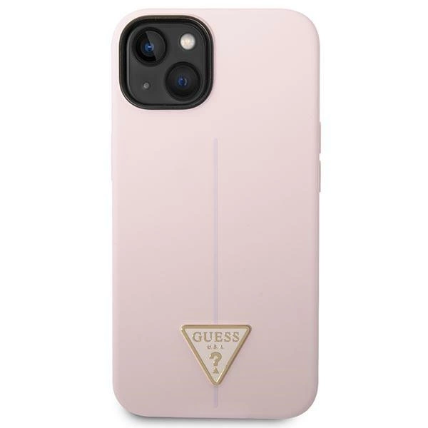 Guess Silicone Triangle Case for iPhone 14 6.1" - Purpleeng