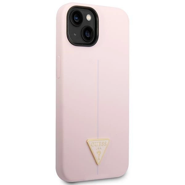 Guess Silicone Triangle Case for iPhone 14 6.1" - Purpleeng
