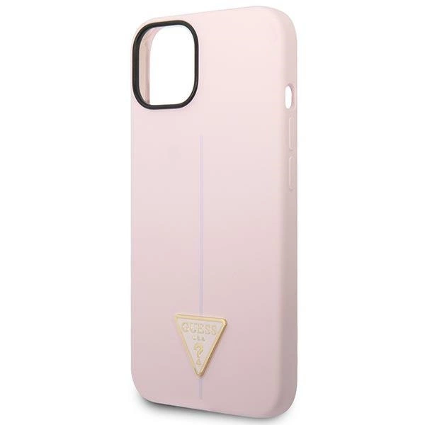 Guess Silicone Triangle Case for iPhone 14 6.1" - Purpleeng
