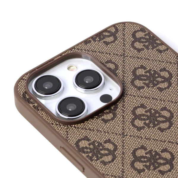 Guess iPhone 14 Pro Max 4G Metal Gold Logo Series Case - Browneng