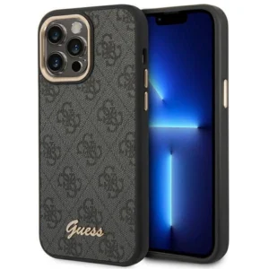 Guess GUHCP14XHG4SHK iPhone 14 Pro Max 6.7 "black / black hard case 4G Vintage Gold Logoeng