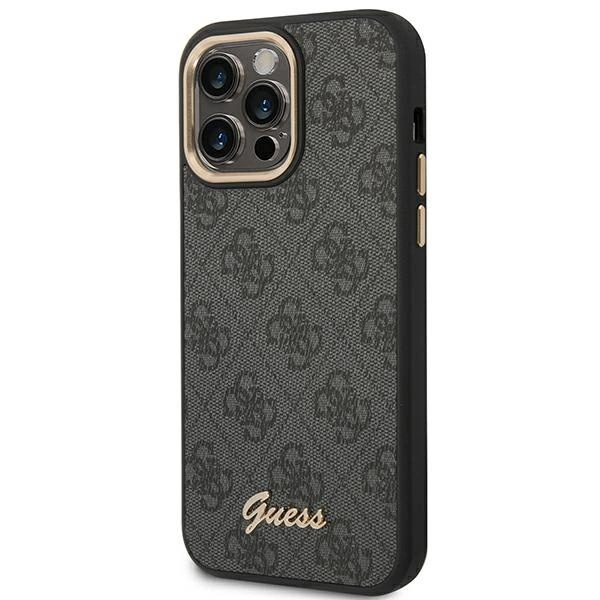 Guess GUHCP14XHG4SHK iPhone 14 Pro Max 6.7 "black / black hard case 4G Vintage Gold Logoeng