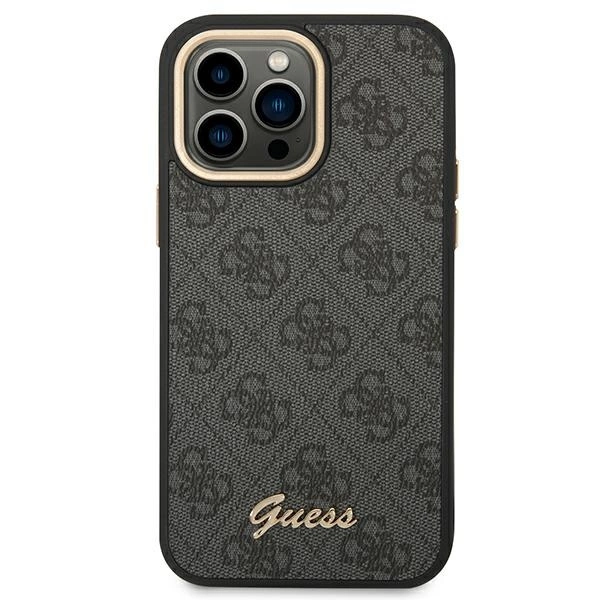 Guess GUHCP14XHG4SHK iPhone 14 Pro Max 6.7 "black / black hard case 4G Vintage Gold Logoeng