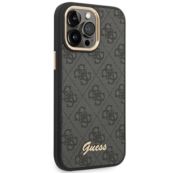 Guess GUHCP14XHG4SHK iPhone 14 Pro Max 6.7 "black / black hard case 4G Vintage Gold Logoeng