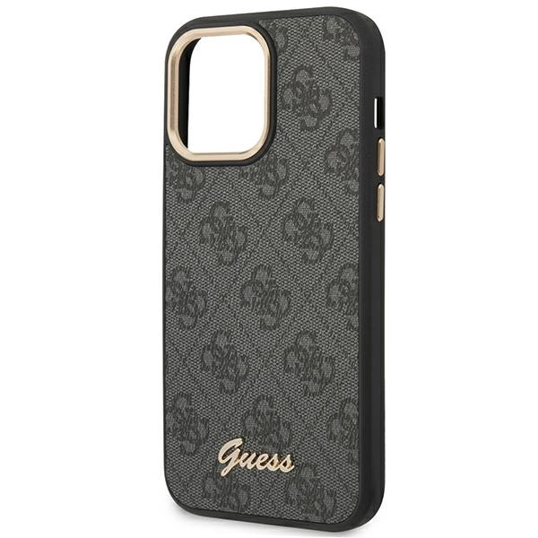Guess GUHCP14XHG4SHK iPhone 14 Pro Max 6.7 "black / black hard case 4G Vintage Gold Logoeng