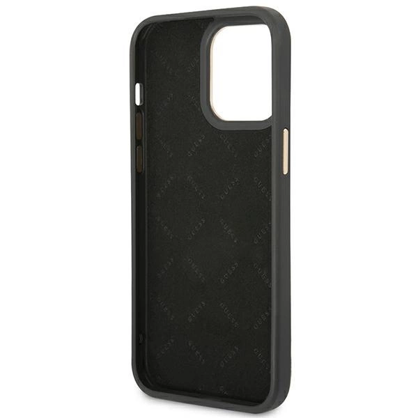 Guess GUHCP14XHG4SHK iPhone 14 Pro Max 6.7 "black / black hard case 4G Vintage Gold Logoeng