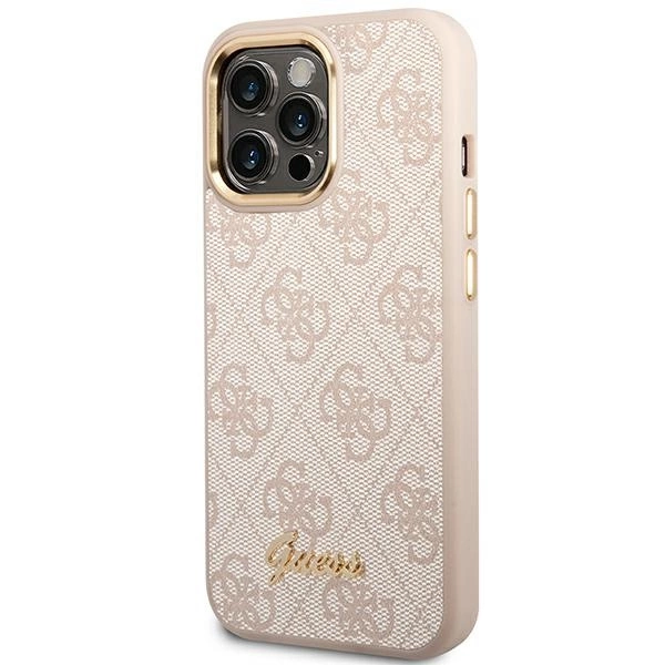 Guess 4G Vintage Gold Logo case for iPhone 14 Pro Max - pinkeng