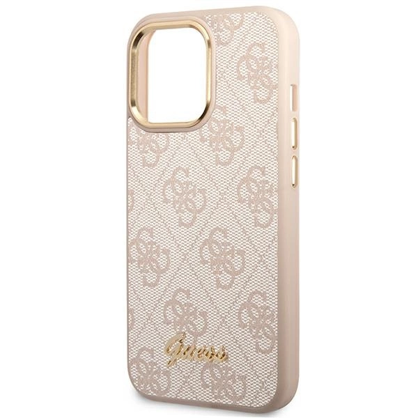 Guess 4G Vintage Gold Logo case for iPhone 14 Pro Max - pinkeng