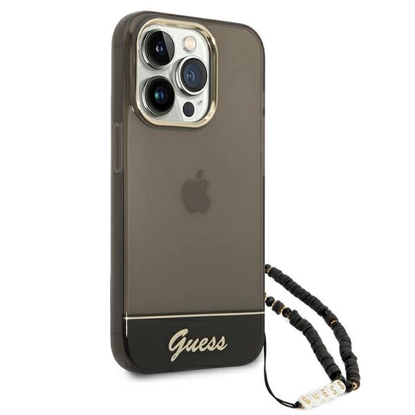 Guess GUHCP14XHGCOHK iPhone 14 Pro Max 6,7 "black / black hardcase Translucent Pearl Strapeng