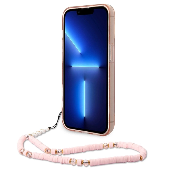 Guess GUHCP14XHGCOHP iPhone 14 Pro Max 6.7" pink/pink hardcase Translucent Pearl Strapeng