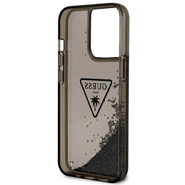 Guess GUHCP14XLFCTPK iPhone 14 Pro Max 6.7" black/black hardcase Liquid Glitter Palm Collectioneng