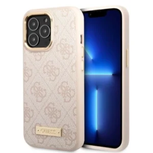 Guess GUHMP13LU4GPRP iPhone 13 Pro / 13 6.1 "pink / pink hard case 4G Logo Plate MagSafeeng