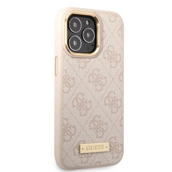 Guess GUHMP13LU4GPRP iPhone 13 Pro / 13 6.1 "pink / pink hard case 4G Logo Plate MagSafeeng