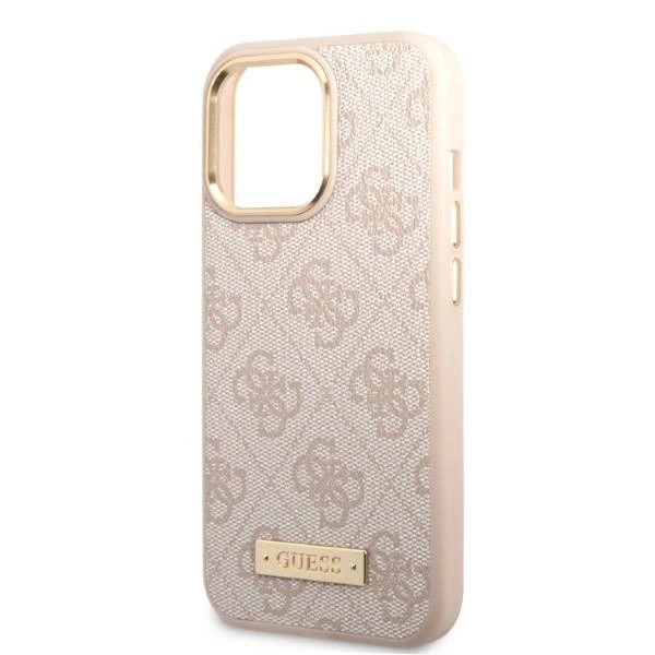 Guess GUHMP13LU4GPRP iPhone 13 Pro / 13 6.1 "pink / pink hard case 4G Logo Plate MagSafeeng