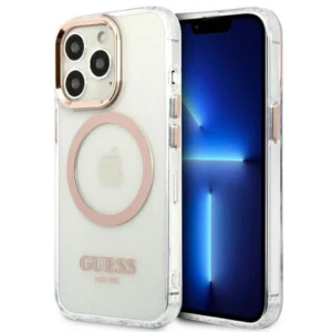 Guess GUHMP13XHTRMD iPhone 13 Pro Max 6.7 "gold / gold hard case Metal Outline Magsafeeng