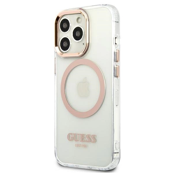 Guess GUHMP13XHTRMD iPhone 13 Pro Max 6.7 "gold / gold hard case Metal Outline Magsafeeng
