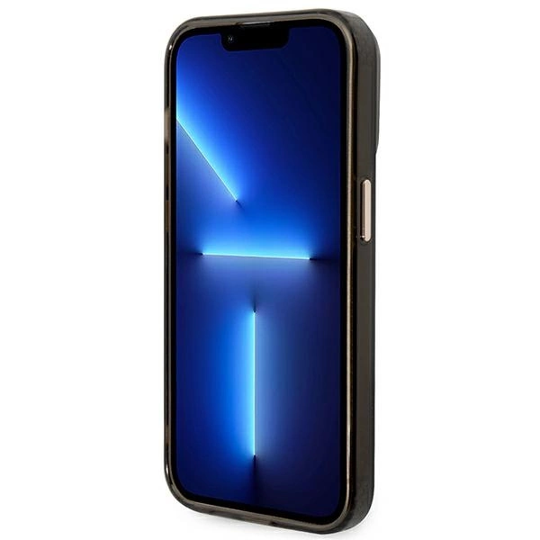 Guess GUHMP14LHTCMK iPhone 14 Pro 6.1" black/black hard case Gold Outline Translucent MagSafeeng