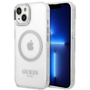Guess GUHMP14MHTRMS iPhone 14 Plus 6.7" silver/silver hard case Metal Outline Magsafeeng
