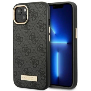 Guess GUHMP14MU4GPRK iPhone 14 Plus 6.7 "black / black hard case 4G Logo Plate MagSafeeng