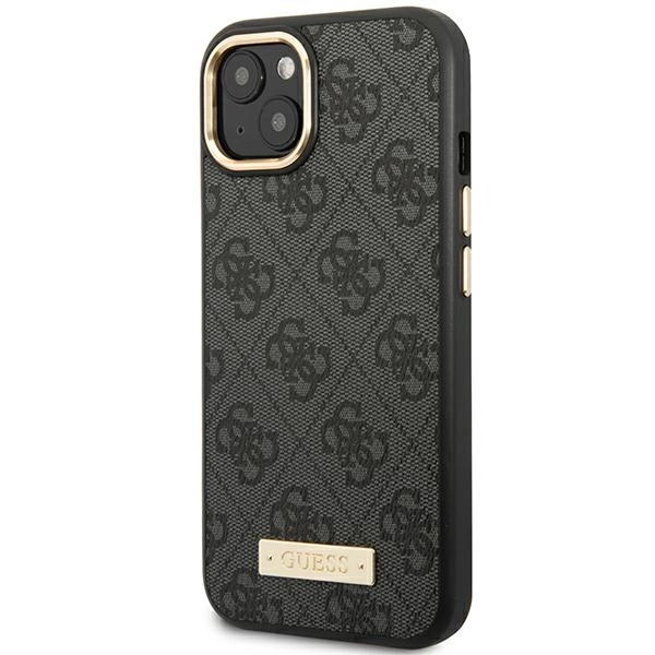 Guess GUHMP14MU4GPRK iPhone 14 Plus 6.7 "black / black hard case 4G Logo Plate MagSafeeng