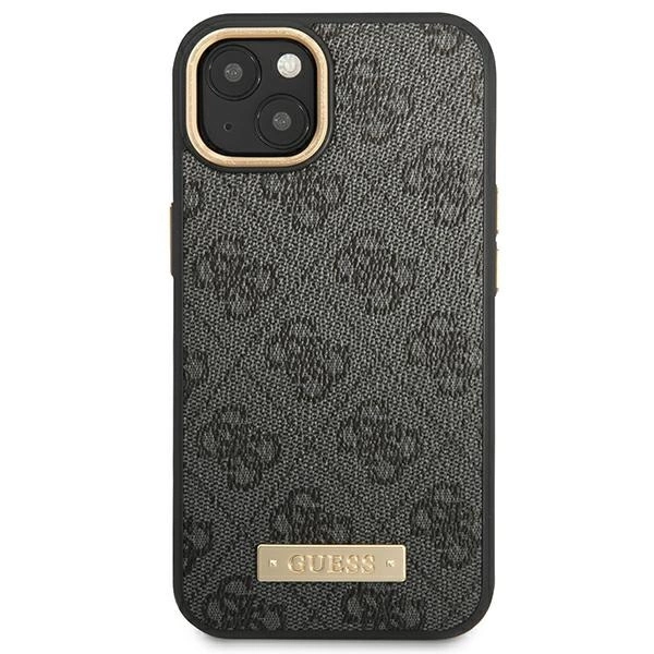 Guess GUHMP14MU4GPRK iPhone 14 Plus 6.7 "black / black hard case 4G Logo Plate MagSafeeng