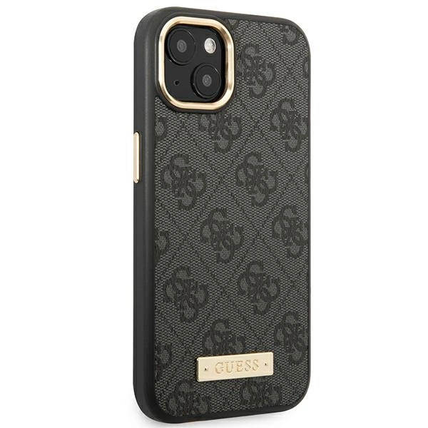 Guess GUHMP14MU4GPRK iPhone 14 Plus 6.7 "black / black hard case 4G Logo Plate MagSafeeng