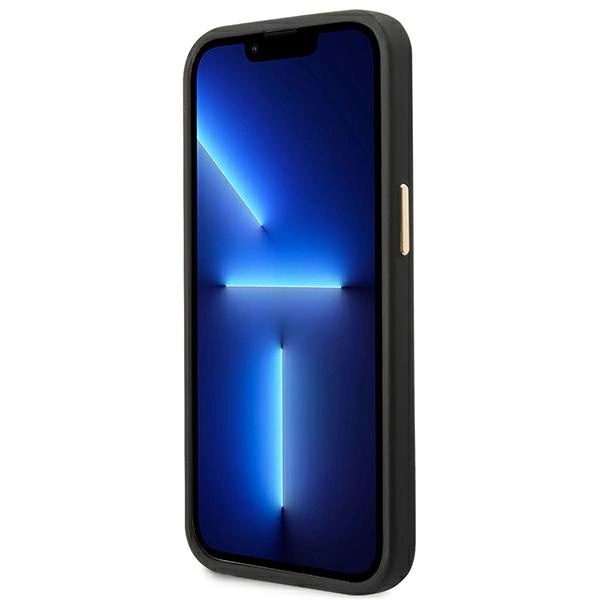 Guess GUHMP14MU4GPRK iPhone 14 Plus 6.7 "black / black hard case 4G Logo Plate MagSafeeng