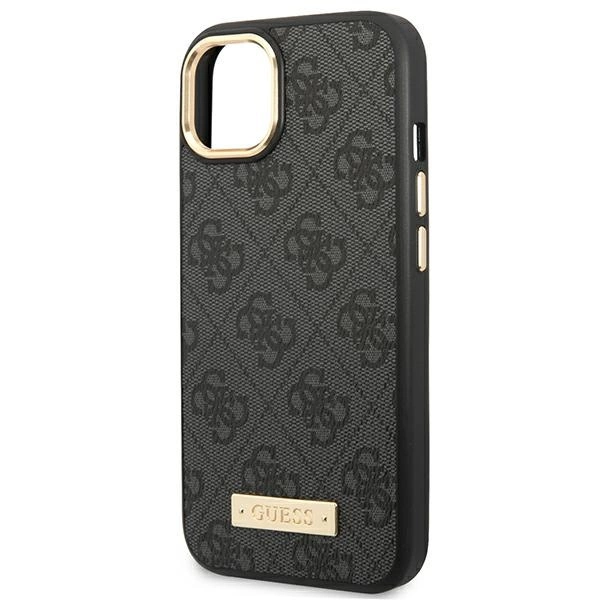 Guess GUHMP14MU4GPRK iPhone 14 Plus 6.7 "black / black hard case 4G Logo Plate MagSafeeng