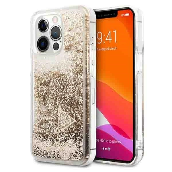 Guess GUOHCP14LGLHFLGO iPhone 14 Pro 6.1 "gold / gold hardcase Glitter Charmseng