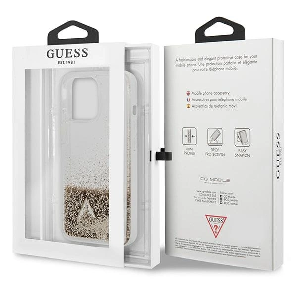 Guess GUOHCP14LGLHFLGO iPhone 14 Pro 6.1 "gold / gold hardcase Glitter Charmseng