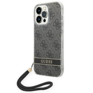 Guess GUOHCP14LH4STK iPhone 14 Pro 6.1 "black / black hardcase 4G Print Strapeng