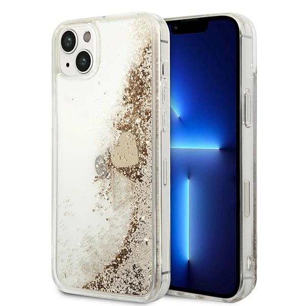 Guess GUOHCP14MGLHFLGO iPhone 14 Plus 6.7 "gold / gold hardcase Glitter Charmseng