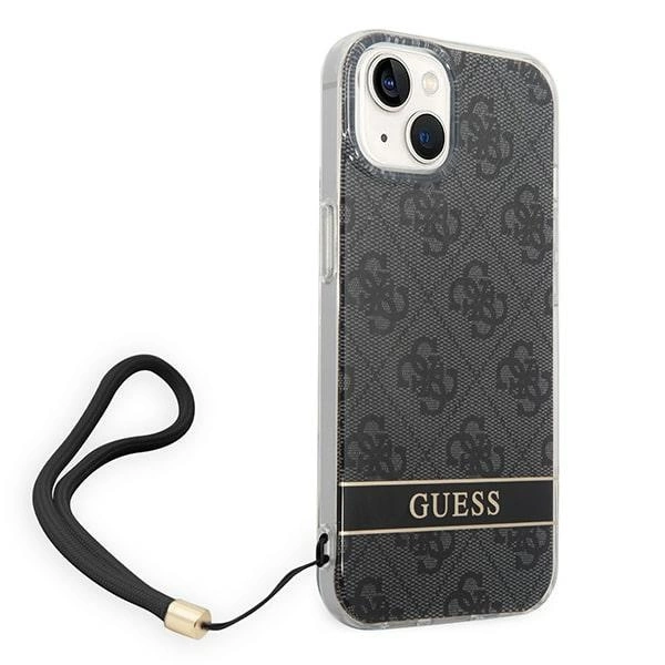 Guess GUOHCP14MH4STK iPhone 14 Plus 6.7 "black / black hardcase 4G Print Strapeng