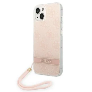 Guess GUOHCP14MH4STP iPhone 14 Plus 6.7 "pink / pink hardcase 4G Print Strapeng