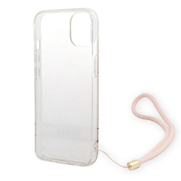 Guess GUOHCP14MH4STP iPhone 14 Plus 6.7 "pink / pink hardcase 4G Print Strapeng