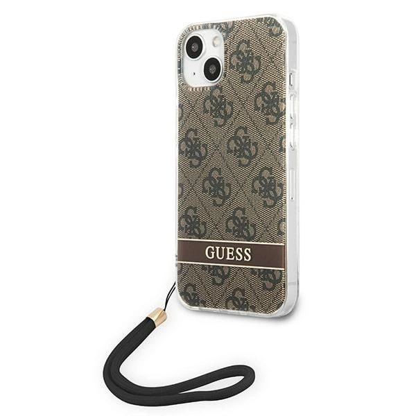 Guess GUOHCP14MH4STW iPhone 14 Plus 6.7 "brown / brown hardcase 4G Print Strapeng