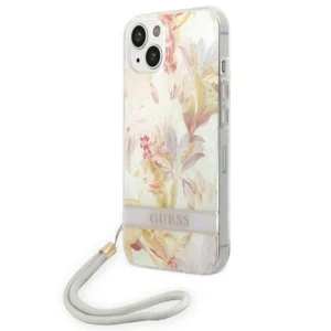 Guess GUOHCP14MHFLSU iPhone 14 Plus 6.7 "purple / purple hardcase Flower Strapeng