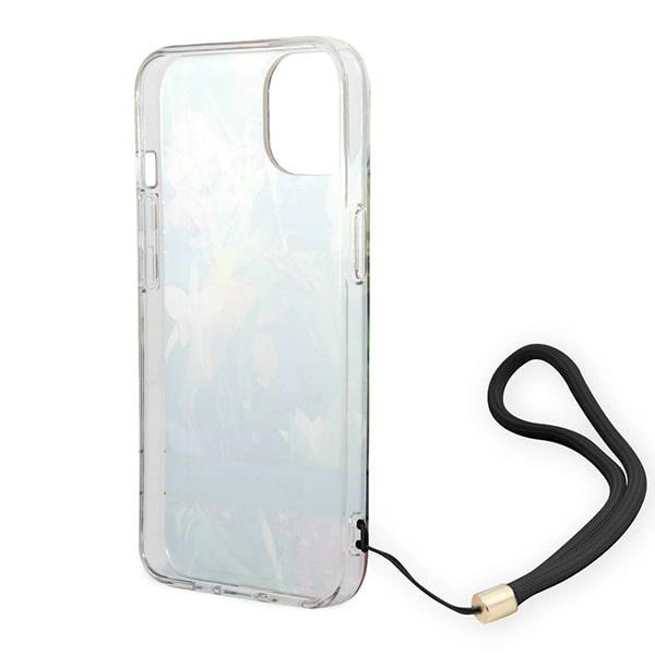 Guess GUOHCP14SHFLSB iPhone 14 6.1 "blue / blue hardcase Flower Strapeng