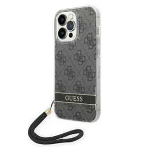 Guess GUOHCP14XH4STK iPhone 14 Pro Max 6.7" black/black hardcase 4G Print Strapeng