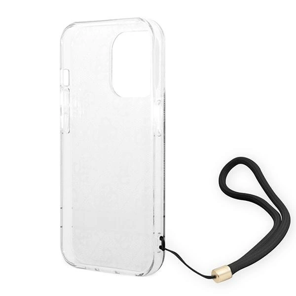 Guess GUOHCP14XH4STK iPhone 14 Pro Max 6.7" black/black hardcase 4G Print Strapeng