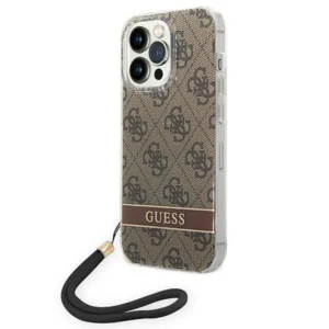 Guess GUOHCP14XH4STW iPhone 14 Pro Max 6.7 "brown / brown hardcase 4G Print Strapeng