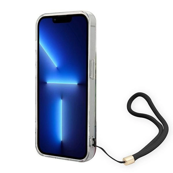 Guess GUOHCP14XHFLSB iPhone 14 Pro Max 6.7 "blue / blue hardcase Flower Strapeng